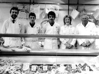 Shop staff with Peter far right